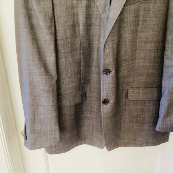 Chaps Men's Sport Coat Gray 100% Wool Size 48 Long Blazer Jacket Office Career - Picture 5 of 15